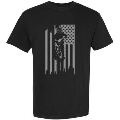 American FlagMotocross Apparel Motocross Dirt Bike Garment-Dyed Heavyweight T-Shirt