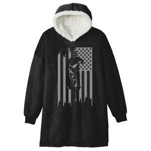 American FlagMotocross Apparel Motocross Dirt Bike Hooded Wearable Blanket