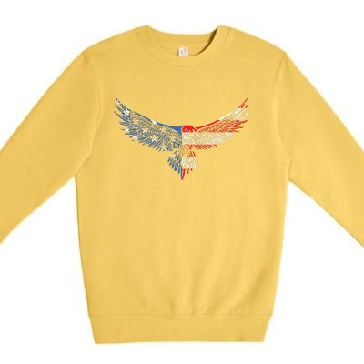 American Flag An Eagle Mullet Patriotic For Dad Husband Premium Crewneck Sweatshirt