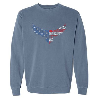 American Flag An Eagle Mullet Patriotic For Dad Husband Garment-Dyed Sweatshirt