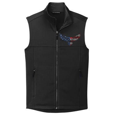 American Flag An Eagle Mullet Patriotic For Dad Husband Collective Smooth Fleece Vest