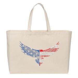 American Flag An Eagle Mullet Patriotic For Dad Husband Cotton Canvas Jumbo Tote