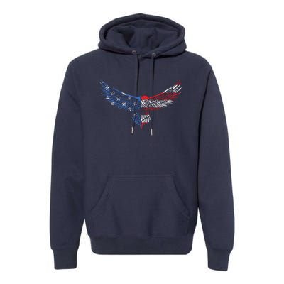 American Flag An Eagle Mullet Patriotic For Dad Husband Premium Hoodie