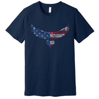 American Flag An Eagle Mullet Patriotic For Dad Husband Premium T-Shirt