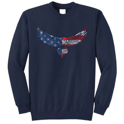 American Flag An Eagle Mullet Patriotic For Dad Husband Tall Sweatshirt