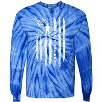 American Flag Auto Racing Clothing Gift Vintage Auto Racing Meaningful Gift Tie-Dye Long Sleeve Shirt