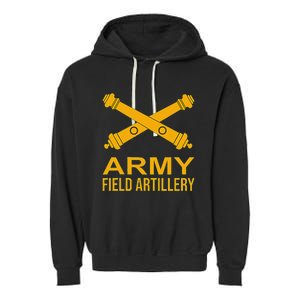 Army Field Artillery Branch Us Usa Garment-Dyed Fleece Hoodie