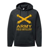 Army Field Artillery Branch Us Usa Performance Fleece Hoodie