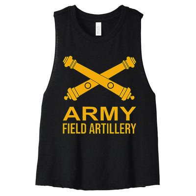 Army Field Artillery Branch Us Usa Women's Racerback Cropped Tank