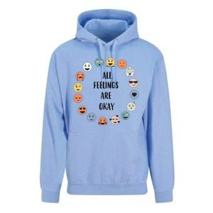 All Feelings are Okay School Teacher Psychologist Counselor Unisex Surf Hoodie