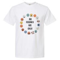 All Feelings are Okay School Teacher Psychologist Counselor Garment-Dyed Heavyweight T-Shirt