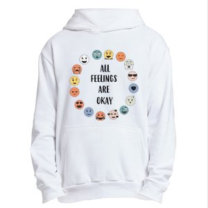 All Feelings are Okay School Teacher Psychologist Counselor Urban Pullover Hoodie