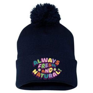 Always Fresh And Natural Colorful Pom Pom 12in Knit Beanie