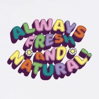 Always Fresh And Natural Colorful Flatbill Hat