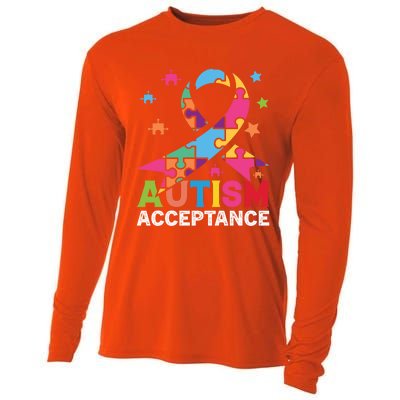 Acceptance For Autism Awareness Gift Cooling Performance Long Sleeve Crew