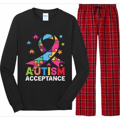 Acceptance For Autism Awareness Gift Long Sleeve Pajama Set