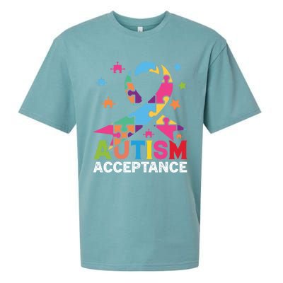 Acceptance For Autism Awareness Gift Sueded Cloud Jersey T-Shirt