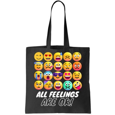 All Feelings Are Okaytal Health Counselor Psychologist Tote Bag