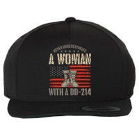 american flag A Woman With A Dd214 Female Veteran Wool Snapback Cap