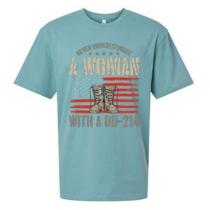 american flag A Woman With A Dd214 Female Veteran Sueded Cloud Jersey T-Shirt