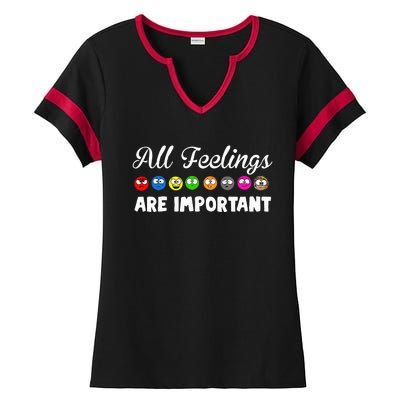 All Feelings Are Important Ladies Halftime Notch Neck Tee