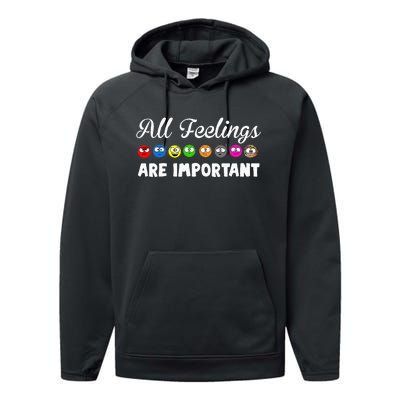 All Feelings Are Important Performance Fleece Hoodie