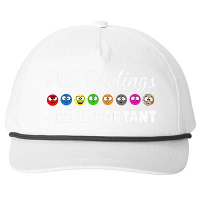 All Feelings Are Important Snapback Five-Panel Rope Hat