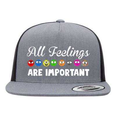 All Feelings Are Important Flat Bill Trucker Hat