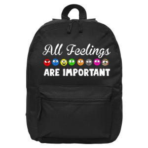 All Feelings Are Important 16 in Basic Backpack