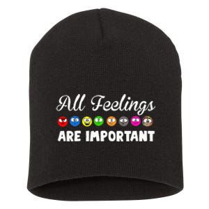 All Feelings Are Important Short Acrylic Beanie