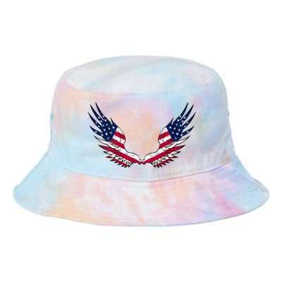 American Flag Angel Wings 4th Of July Shirts For Men (BACK) Tie Dye Newport Bucket Hat