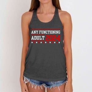 Any Functioning Adult 2024 Women's Knotted Racerback Tank