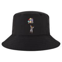 Astronaut Flying Away On Balloons Cool Comfort Performance Bucket Hat