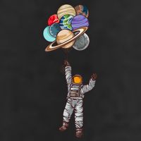 Astronaut Flying Away On Balloons Cool Comfort Performance Bucket Hat