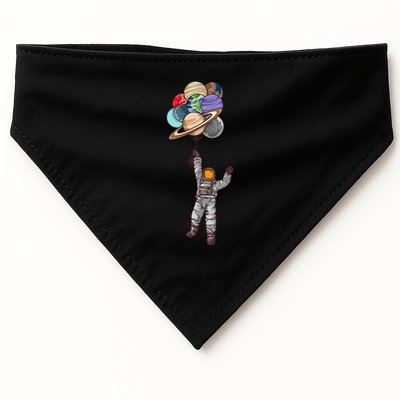 Astronaut Flying Away On Balloons USA-Made Doggie Bandana
