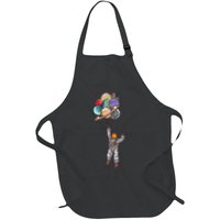 Astronaut Flying Away On Balloons Apron