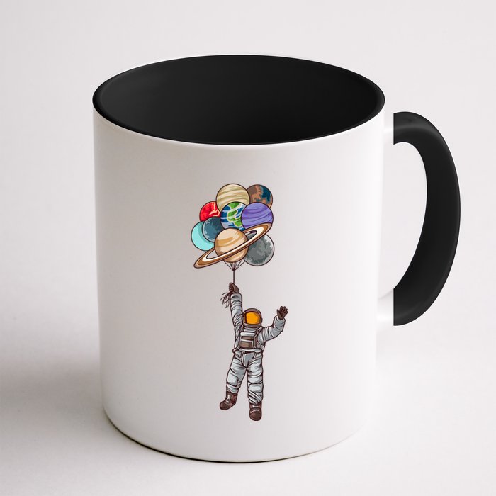 Astronaut Flying Away On Balloons Mug