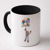 Astronaut Flying Away On Balloons Mug