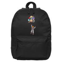 Astronaut Flying Away On Balloons 16 in Basic Backpack