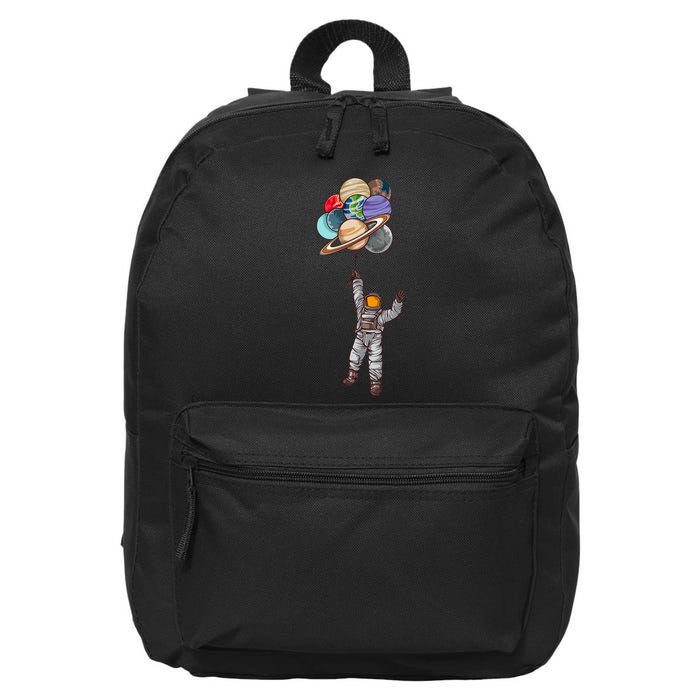 Astronaut Flying Away On Balloons 16 in Basic Backpack