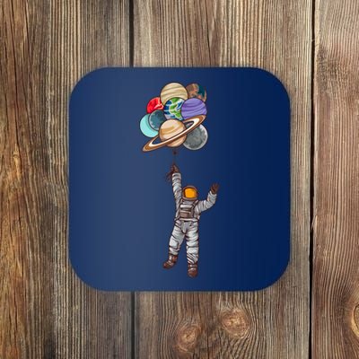 Astronaut Flying Away On Balloons Coaster