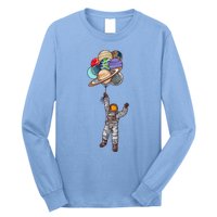 Astronaut Flying Away On Balloons Long Sleeve Shirt