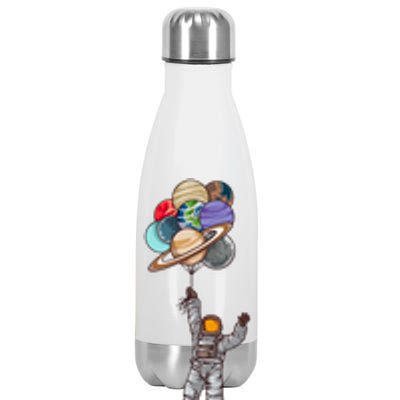 Astronaut Flying Away On Balloons Stainless Steel Insulated Water Bottle