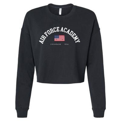 Air Force Academy Co American Flag Usa City Name Cute Gift Cropped Pullover Crew