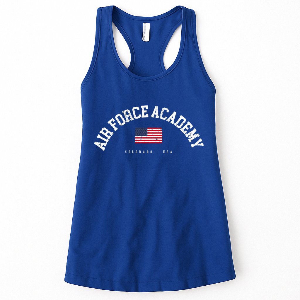 Air Force Academy Co American Flag Usa City Name Cute Gift Womens Tank Top