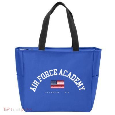 Air Force Academy Co American Flag Usa City Name Cute Gift Zip Tote Bag