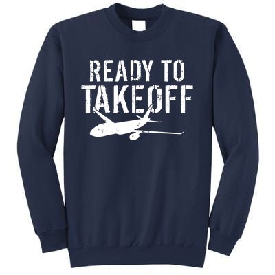 Airplane Flying Aircraft Ready To Take Off Pilot Premium Sweatshirt