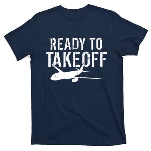 Airplane Flying Aircraft Ready To Take Off Pilot Premium T-Shirt