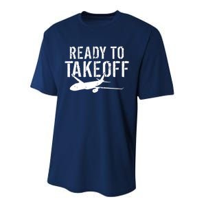 Airplane Flying Aircraft Ready To Take Off Pilot Premium Performance Sprint T-Shirt