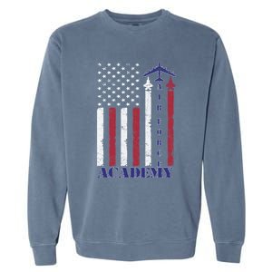 Air Force Academy Proud Mom Dad Wife Husband Grumpy Veteran Funny Gift Garment-Dyed Sweatshirt